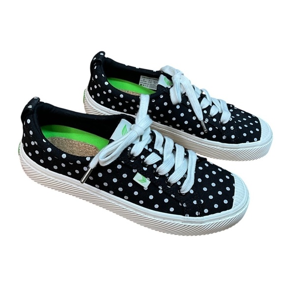 CARIUMA The OCA Organic Cotton Canvas Natural Rubber Polka Dot Sneaker US Sz 6 - Picture 5 of 10